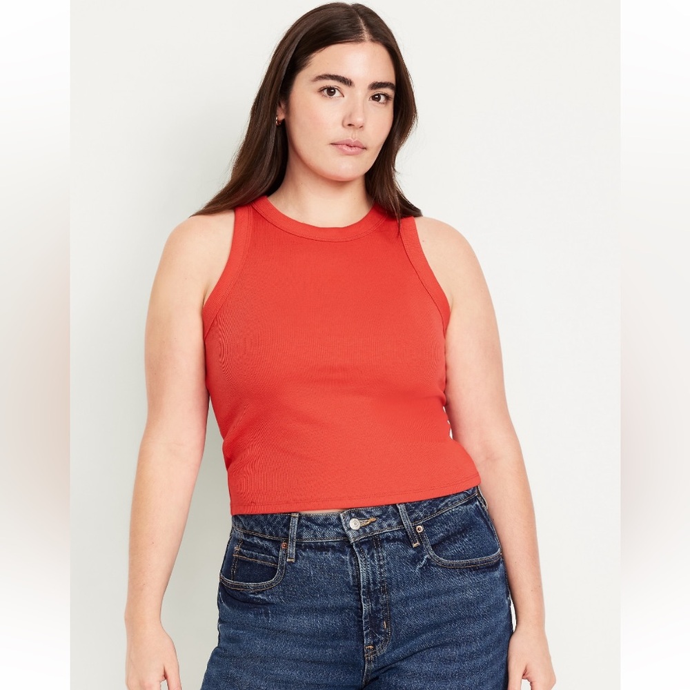 Old Navy Snug Ribbed Crop Tank Top - New With Tags - Picture 10 of 10